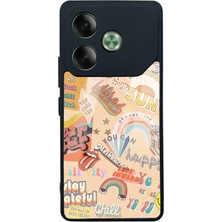 Spoyi Tecno Pova 6 Vintage Sticker Tasarımlı Glossy Telefon Kılıfı