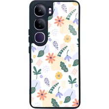 Spoyi Vivo V40 Lite Minik Çiçekler Tasarımlı Glossy Telefon Kılıfı
