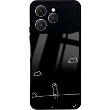 Spoyi Tecno Spark 40 Doodle Casper Tasarımlı Glossy Telefon Kılıfı