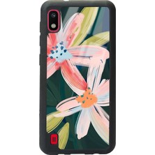 Spoyi Samsung A-10 Suluboya Çiçek Tasarımlı Glossy Telefon Kılıfı