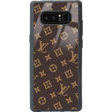 Spoyi Samsung Note 8 Kahverengi Lv Tasarımlı Glossy Telefon Kılıfı