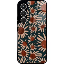 Spoyi Tecno Spark 40 Pro Retro Daisy Tasarımlı Glossy Telefon Kılıfı
