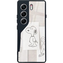 Spoyi Tecno Camon 40 Snoppy Tasarımlı Glossy Telefon Kılıfı