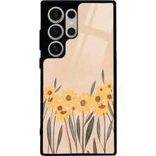 Spoyi Samsung S24 Ultra Watercolor Sunflower Tasarımlı Glossy Telefon Kılıfı