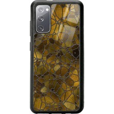 Spoyi Samsung S20 Kahve Geometrik Tasarımlı Glossy Telefon Kılıfı