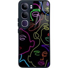 Spoyi Vivo V40 Lite Neon Silüet Tasarımlı Glossy Telefon Kılıfı