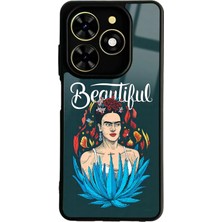 Spoyi Tecno Spark Go 2024 Beautiful Frida Kahlo Tasarımlı Glossy Telefon Kılıfı