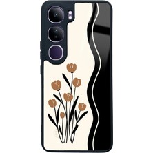 Spoyi Vivo V40 Lite Çiçek Motif Tasarımlı Glossy Telefon Kılıfı