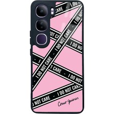 Spoyi Vivo V40 Lite I Don't Care Tasarımlı Glossy Telefon Kılıfı