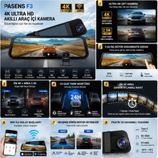 Conio 10 Inç Ayna Araç Kamerası Dash Cam | Çift Kameralı Ultra Hd, Antiparlak Cam, Park Yönlendirimi, Sürekli Döngüsel Kayıt, Hediye Arka Görüş Kamerası