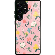 Spoyi Samsung S25 Ultra Pinky Flowers Tasarımlı Glossy Telefon Kılıfı