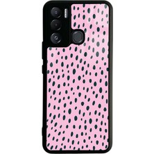 Spoyi Tecno Pova Neo Pembe Benek Tasarımlı Glossy Telefon Kılıfı