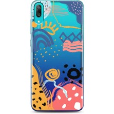 Spoyi Huawei Y7 Pro 2019 Art Desing Tasarımlı Süper Şeffaf Telefon Kılıfı