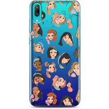 Spoyi Huawei Y7 Pro 2019 Disney Girls Tasarımlı Süper Şeffaf Telefon Kılıfı