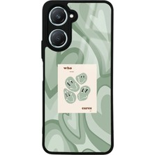 Spoyi Vivo Y18 Who Cares Green Tasarımlı Glossy Telefon Kılıfı