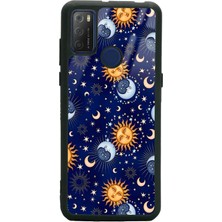 Spoyi Tcl 20E Ay Güneş Pijama Tasarımlı Glossy Telefon Kılıfı