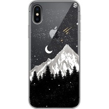 Spoyi Iphone x - Xs Black Night Tasarımlı Süper Şeffaf Telefon Kılıfı