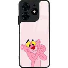Spoyi Tecno Spark 10 Pro Pink Panter Tasarımlı Glossy Telefon Kılıfı