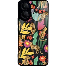 Spoyi Vivo V60 Lite Çiçekli Kediler Tasarımlı Glossy Telefon Kılıfı