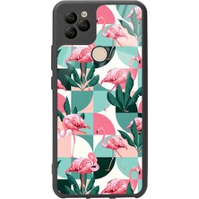 Spoyi General Mobile Gm 22 Retro Flamingo Duvar Kağıdı Tasarımlı Glossy Telefon Kılıfı