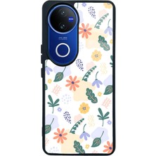 Spoyi Vivo V50 Minik Çiçekler Tasarımlı Glossy Telefon Kılıfı