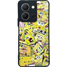 Spoyi Vivo Y36 Sünger Bob Tasarımlı Glossy Telefon Kılıfı