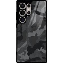Spoyi Samsung S24 Ultra Siyah Kamuflaj Tasarımlı Glossy Telefon Kılıfı