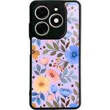 Spoyi Tecno Spark 20C Çiçek Bahçesi Tasarımlı Glossy Telefon Kılıfı