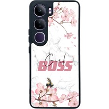 Spoyi Vivo V40 Lite Sakura Girl Boss Tasarımlı Glossy Telefon Kılıfı