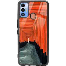 Spoyi Tecno Spark 7t Pastel Pencereler Tasarımlı Glossy Telefon Kılıfı