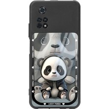 Spoyi Xiaomi Poco M4 Pro White Lucky Panda Tasarımlı Glossy Telefon Kılıfı