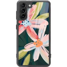 Spoyi Samsung S-21 Plus Suluboya Çiçek Tasarımlı Glossy Telefon Kılıfı