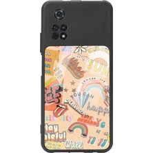 Spoyi Poco M4 Pro Vintage Sticker Tasarımlı Glossy Telefon Kılıfı