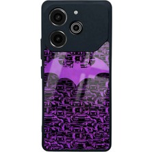 Spoyi Tecno Pova 6 Pro Lila Batman Tasarımlı Glossy Telefon Kılıfı