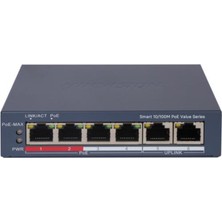 Hikvision DS-3E1106P-EI/M | 4xfe | 45W | 2xfe Uplink |poe Switch