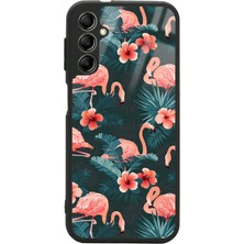 Spoyi Samsung A34 Flamingo Leaf Tasarımlı Glossy Telefon Kılıfı