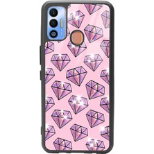 Spoyi Tecno Spark 7t Diamond Tasarımlı Glossy Telefon Kılıfı