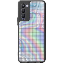 Spoyi Tecno Camon 18 Neon Dama Tasarımlı Glossy Telefon Kılıfı