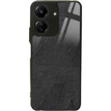 Spoyi Xiaomi Redmi 13C Siyah Mermer Tasarımlı Glossy Telefon Kılıfı
