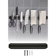 Omilife Bıçak Yapıştırma Mıknatısı 55 cm Duvar Tipi Mıknatıs Bıçak Tutucu Pratik Mutfak Düzenleyici Paslanmaz Bıçaklık Kolay Montajlı Metal Yüzeyli Mıknatıslı Askı Bıçaklar Için Şık ve Güvenli Saklama Çubuğu