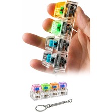 Omilife Işıklı Click Sesli Stres Giderici Anahtarlık Mini Klavye Oyuncu Fidget Keychain