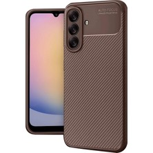 Techora Sale Mey Ithalat®  Samsung Galaxy A56 Kılıf Auto Focus Karbon Kapak - Kahverengi