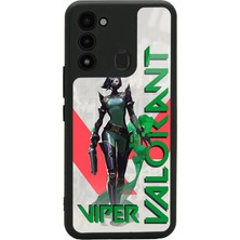 Spoyi Tecno Spark 8c Viper Tasarımlı Glossy Telefon Kılıfı
