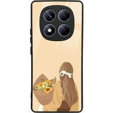 Spoyi Xiaomi Redmi Note 14 Pro 5g Çiçekli Kız Tasarımlı Glossy Telefon Kılıfı