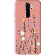 Spoyi Xiaomi Redmi Note 8 Pro Softy Lavenders Tasarımlı Pudra Lansman Telefon Kılıfı