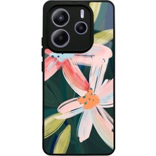 Spoyi Xiaomi Redmi Note 14 4g Suluboya Çiçek Tasarımlı Glossy Telefon Kılıfı