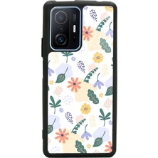 Spoyi Xiaomi Mi 11T Pro Minik Çiçekler Tasarımlı Glossy Telefon Kılıfı