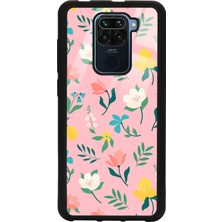 Spoyi Xiaomi Redmi Note 9 Pinky Flowers Tasarımlı Glossy Telefon Kılıfı