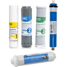 Sulook Su Arıtma Cihazı Açık Kasa Çift Karbonlu 5'li Filtre Seti Vontron Membranlı