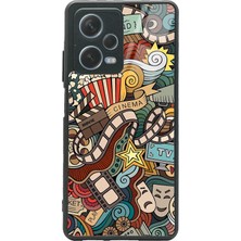 Spoyi Xiaomi Redmi Note 12 Pro 5g Retro Cinema Tasarımlı Glossy Telefon Kılıfı